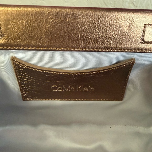 Calvin Klein Metallic Bronze Clutch - Picture 12 of 16